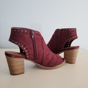 Sonoma TEMPERA Wedge Heel Peep Toe Ankle Boots 8